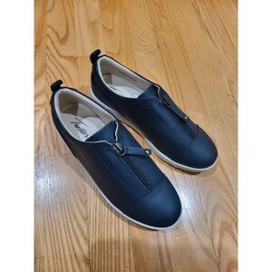 Trotters Anika Women’s Comfort Sneakers 5.5M Navy Leather Zip